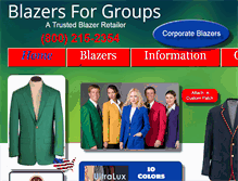 Tablet Screenshot of blazersforgroups.com